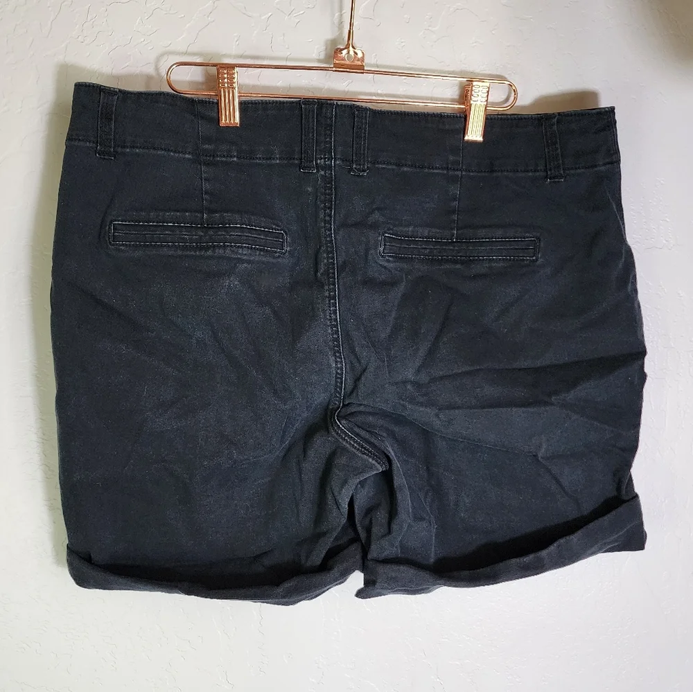 Maurices Black‎ Cotton Jean Shorts Size 14